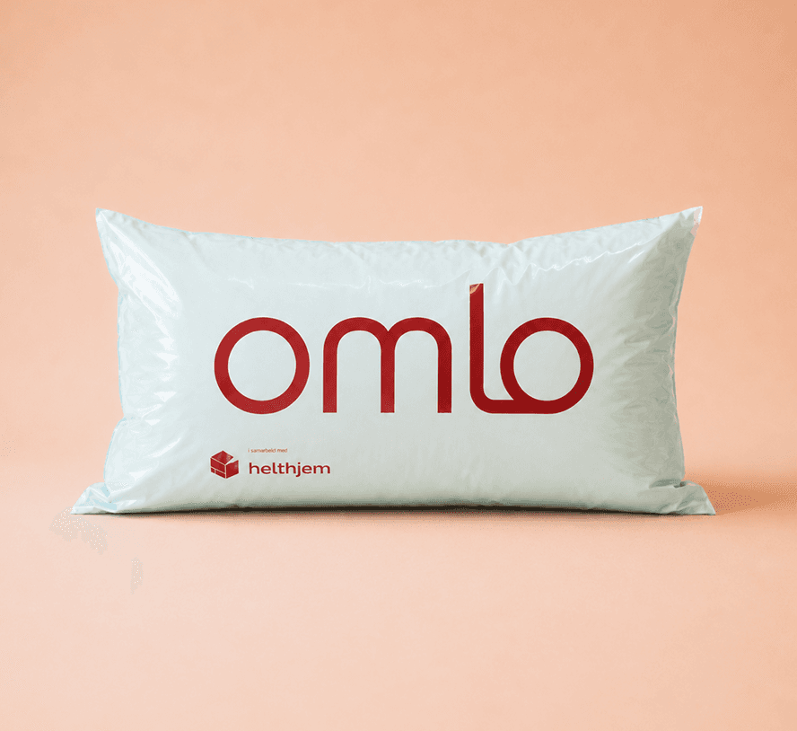 Omlo-posen — en turkis pose for brukte tekstiler